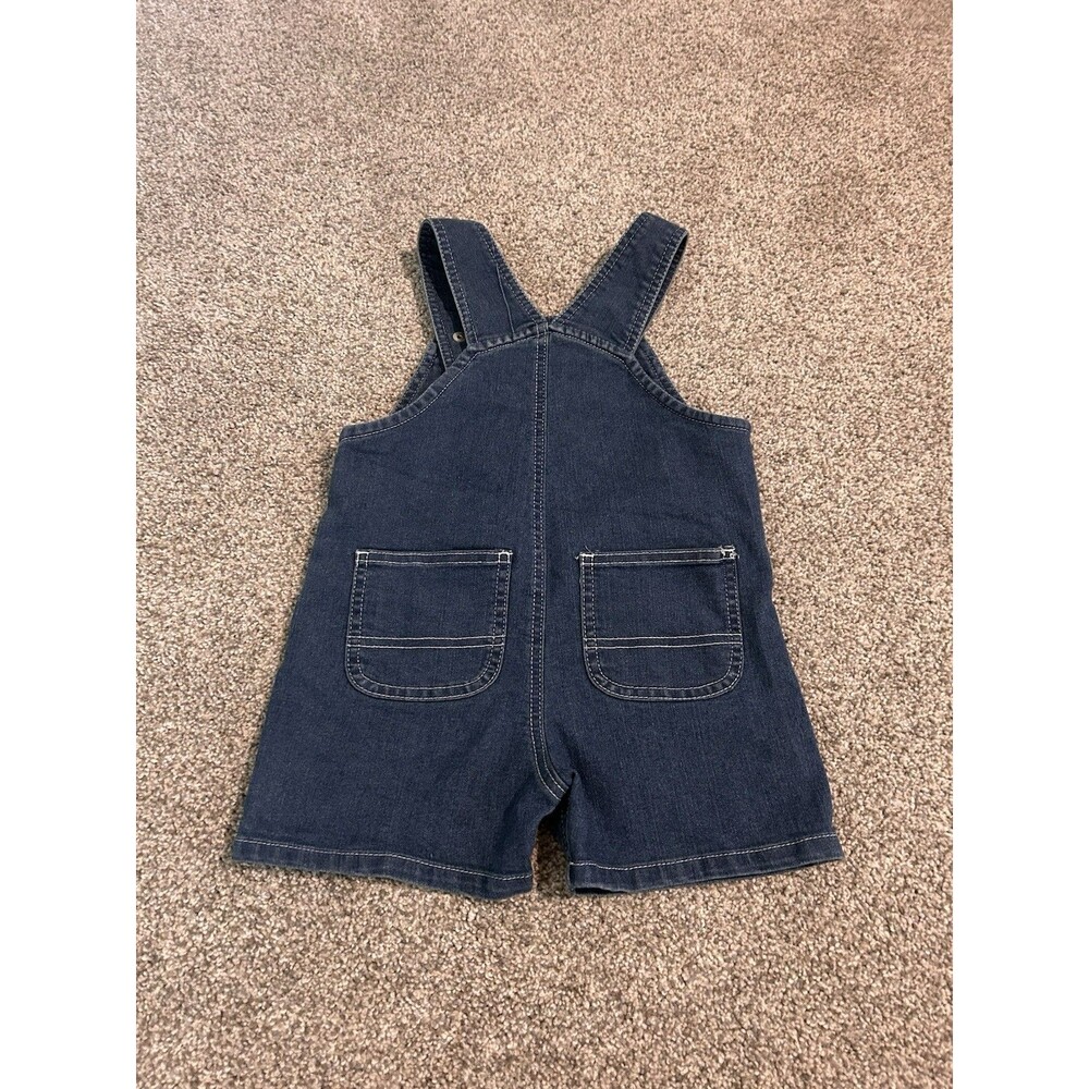 Carhartt Size 4T Bib-Overall‎ Shorts Blue Denim Girls Front Ruffles - Picture 4 of 4